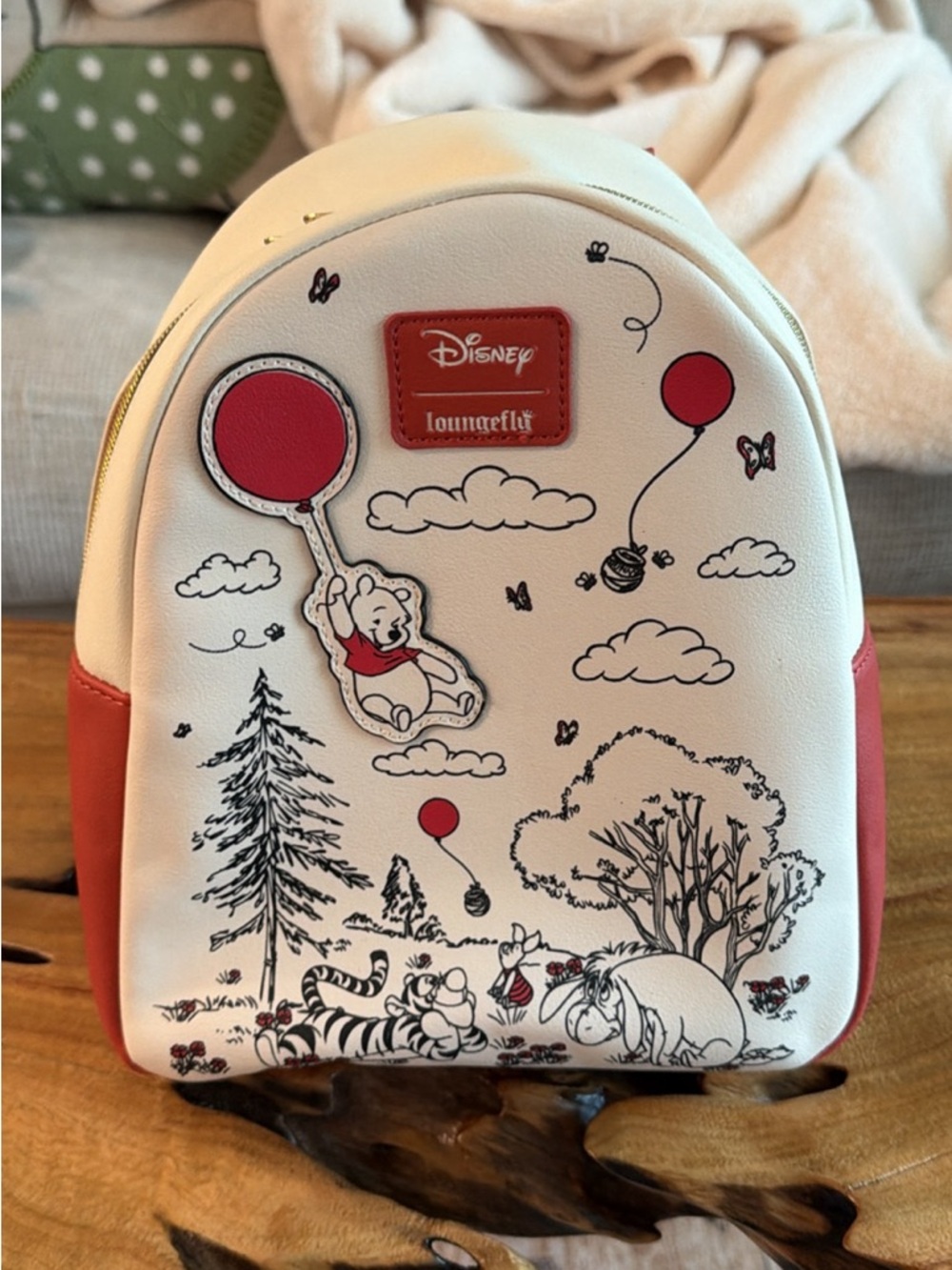 Loungefly Kids Cream & Red Winnie the Pooh Mini Backpack